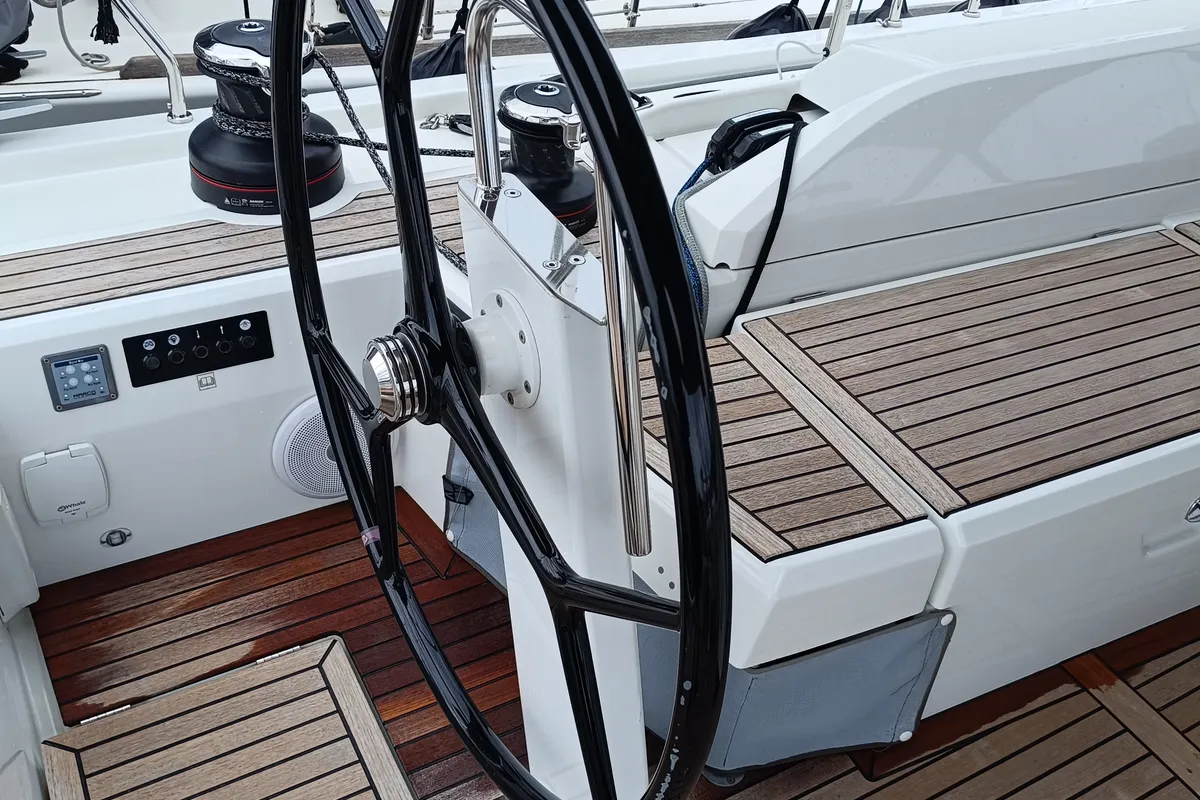 Cockpit of Obelix, a Beneteau Oceanis 51.1 sailboat at Grad Pula, Croatia