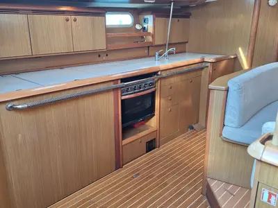 Galley of Rubra, a Jeanneau Sun Odyssey 49 sailboat at Toulon, France