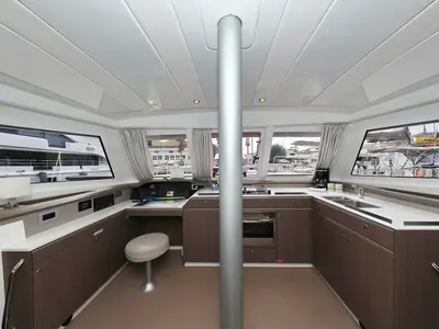 Galley of Hi Friends, a Bali Catspace catamaran at Grad Trogir, Croatia