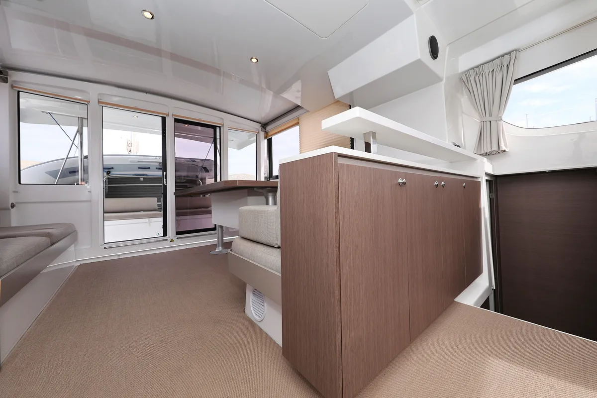 Salon of Hi Friends, a Bali Catspace catamaran at Grad Trogir, Croatia