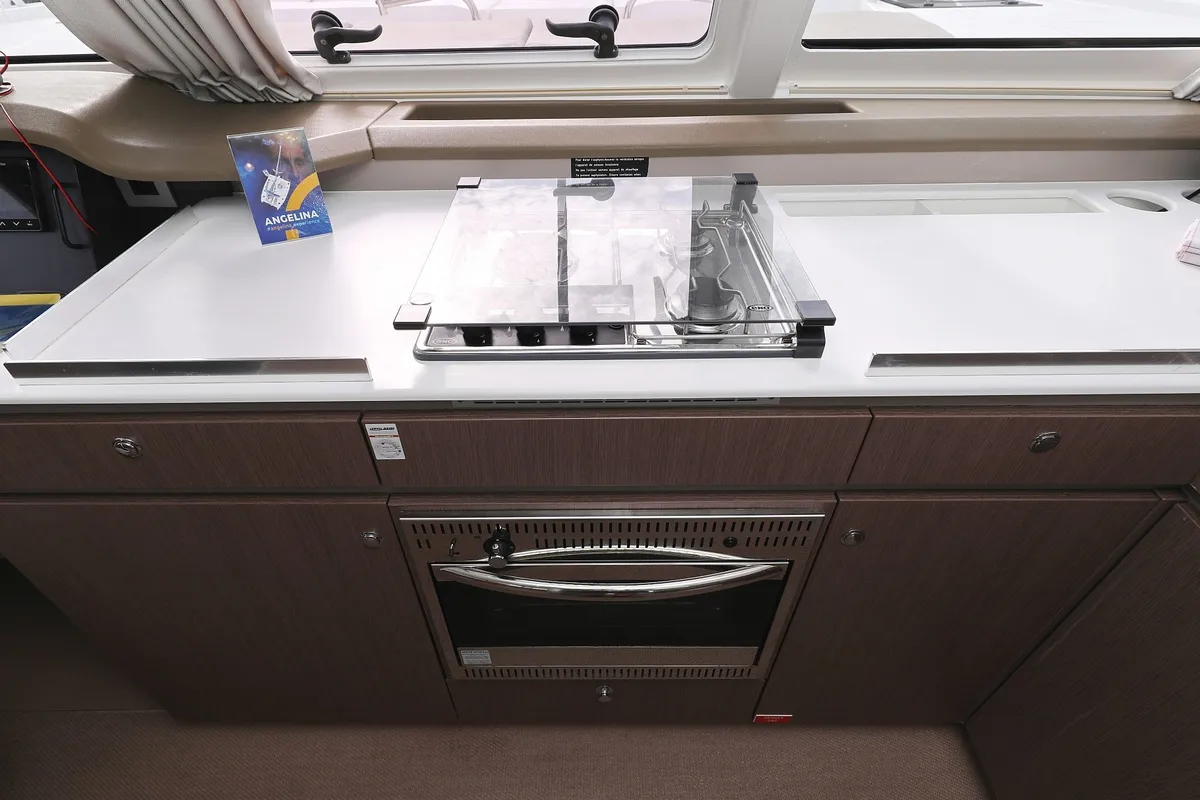 Galley of Hi Friends, a Bali Catspace catamaran at Grad Trogir, Croatia