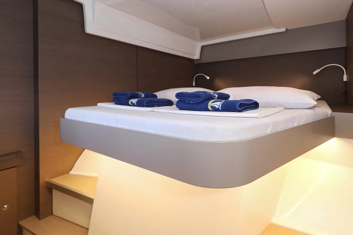 Cabin on Hi Friends, a Bali Catspace catamaran at Grad Trogir, Croatia