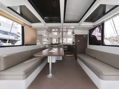 Salon of Hi Friends, a Bali Catspace catamaran at Grad Trogir, Croatia