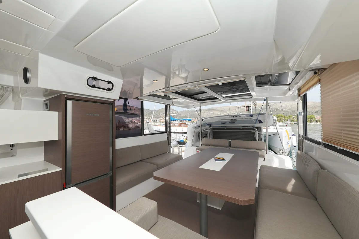 Salon of Hi Friends, a Bali Catspace catamaran at Grad Trogir, Croatia