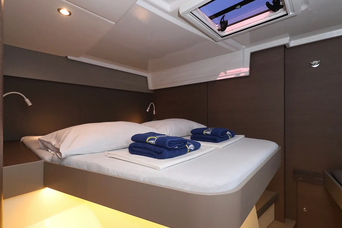 Cabin on Hi Friends, a Bali Catspace catamaran at Grad Trogir, Croatia