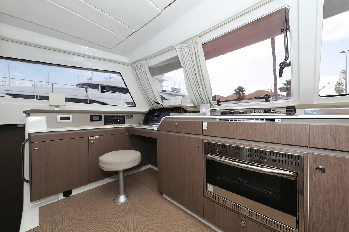 Galley of Hi Friends, a Bali Catspace catamaran at Grad Trogir, Croatia