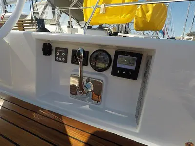 Cockpit of Aloha, a Grand Soleil 44 Performance sailboat at Grad Šibenik, Croatia