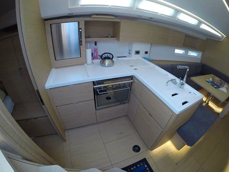 Galley of Aloha, a Grand Soleil 44 Performance sailboat at Grad Šibenik, Croatia
