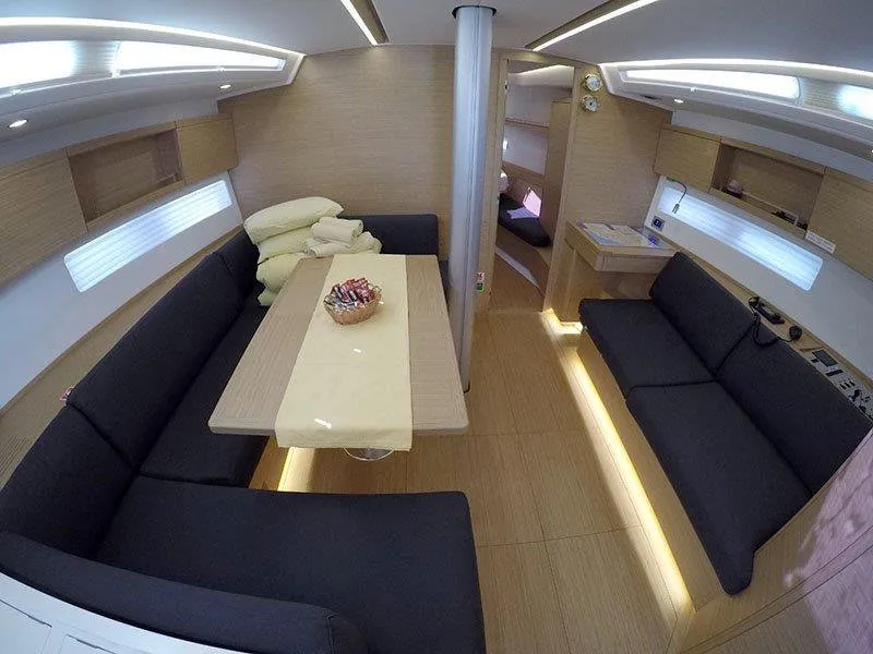 Salon of Aloha, a Grand Soleil 44 Performance sailboat at Grad Šibenik, Croatia