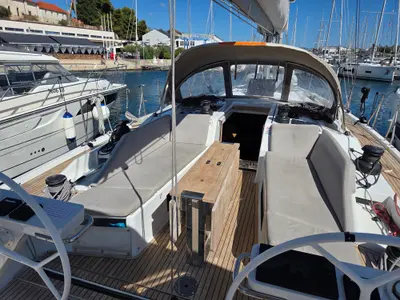 Cockpit of Aloha, a Grand Soleil 44 Performance sailboat at Šibenik, Croatia
