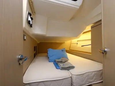 Cabin on Wunderbar, a Beneteau Oceanis 46.1 sailboat at Marmaris, Turkey