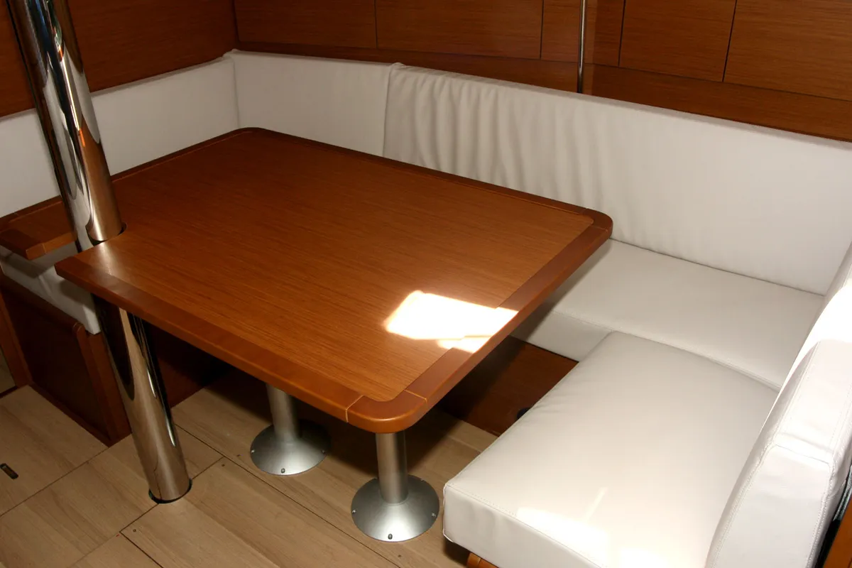 Salon of Tara, a Jeanneau Sun Odyssey 389 sailboat at Punat, Croatia