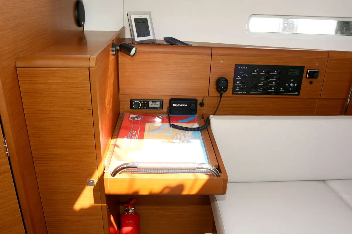 Salon of Tara, a Jeanneau Sun Odyssey 389 sailboat at Punat, Croatia