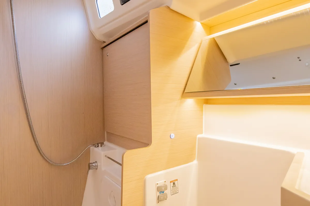 Head on Cupido - Comfort line, a Beneteau Oceanis 40.1 sailboat at Tonnarella, Italy