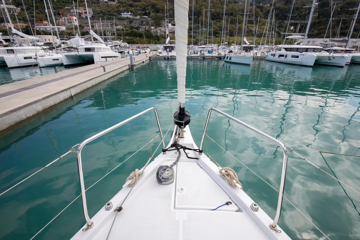 Exterior view of Cupido - Comfort line, a Beneteau Oceanis 40.1 sailboat at Tonnarella, Italy