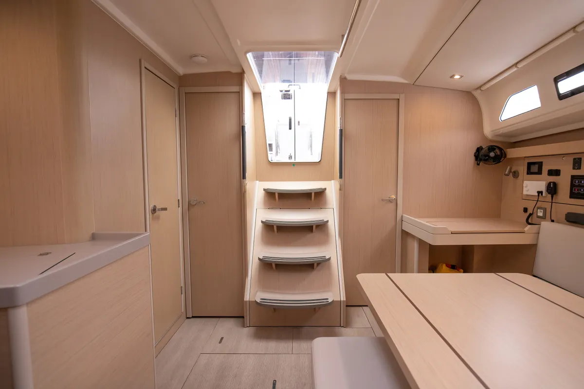 Salon of Cupido - Comfort line, a Beneteau Oceanis 40.1 sailboat at Tonnarella, Italy