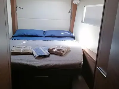 Cabin on Colibrì Platinum Service, a Lagoon 50 catamaran at Castellammare di Stabia, Italy