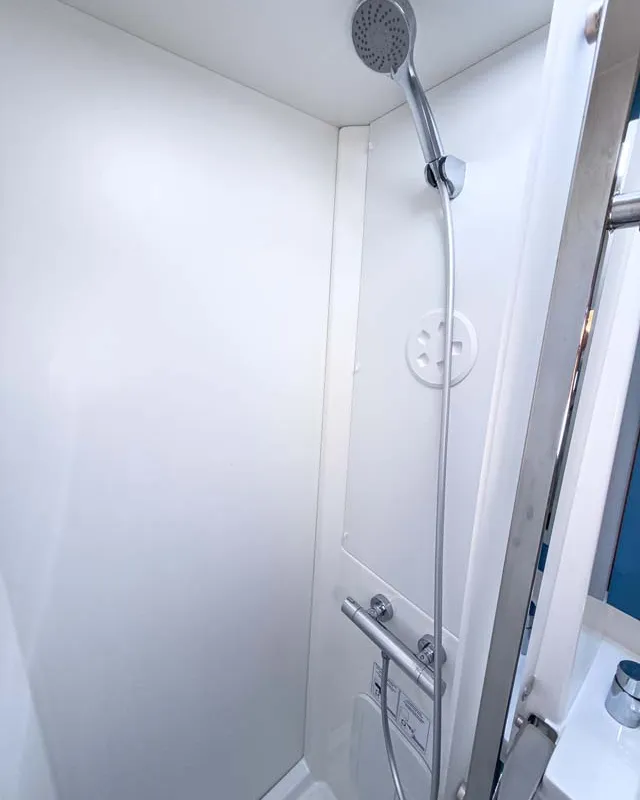 Head on Prinz Eugen, a Fountaine Pajot Tanna 47 catamaran at Grad Pula, Croatia