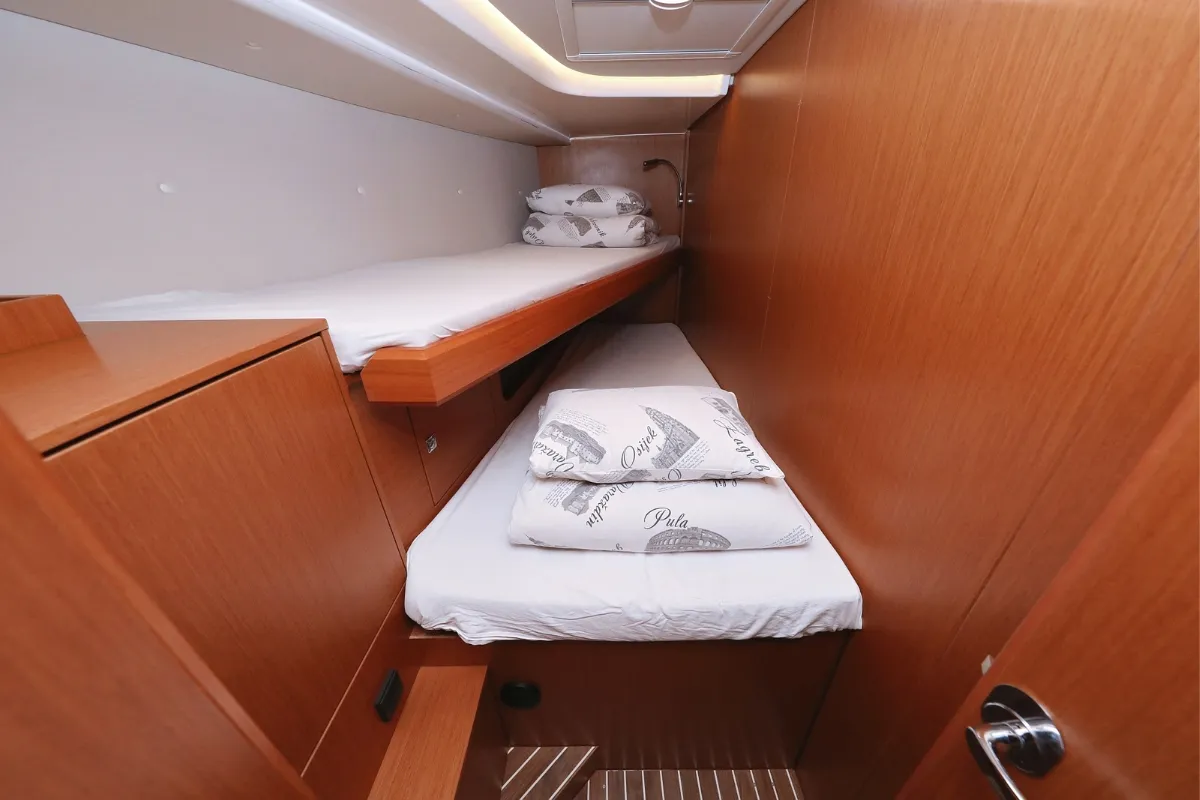 Cabin on Bella, a Bavaria C45 Holiday sailboat at Pirovac, Croatia