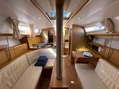 Salon of Mala, a Jeanneau Sun Odyssey 36i sailboat at Općina Marina, Croatia