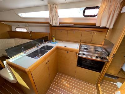 Galley of Mala, a Jeanneau Sun Odyssey 36i sailboat at Općina Marina, Croatia