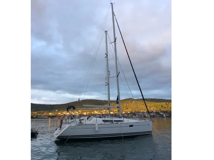 Exterior view of Mala, a Jeanneau Sun Odyssey 36i sailboat at Općina Marina, Croatia