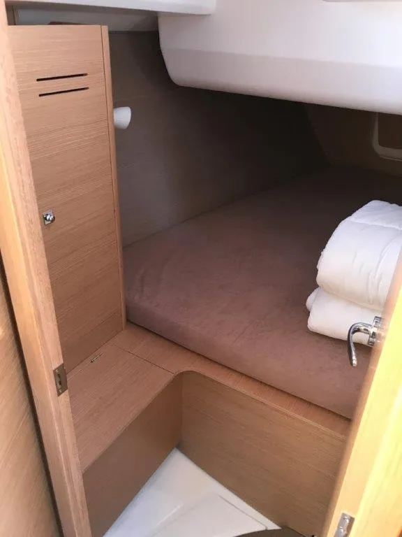 Cabin on Luna, a Dufour 350 GL sailboat at Punat, Croatia