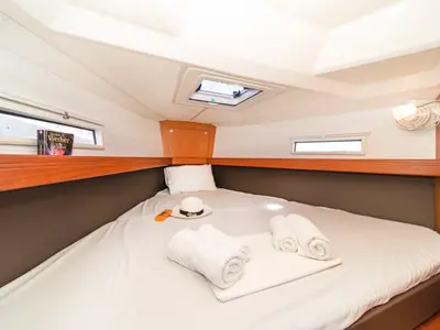 Cabin on Forkys, a Bavaria Cruiser 41 sailboat at Municipal Unit of Rhodes, Greece