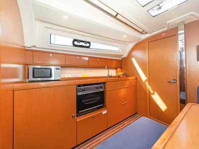 Galley of Forkys, a Bavaria Cruiser 41 sailboat at Municipal Unit of Rhodes, Greece