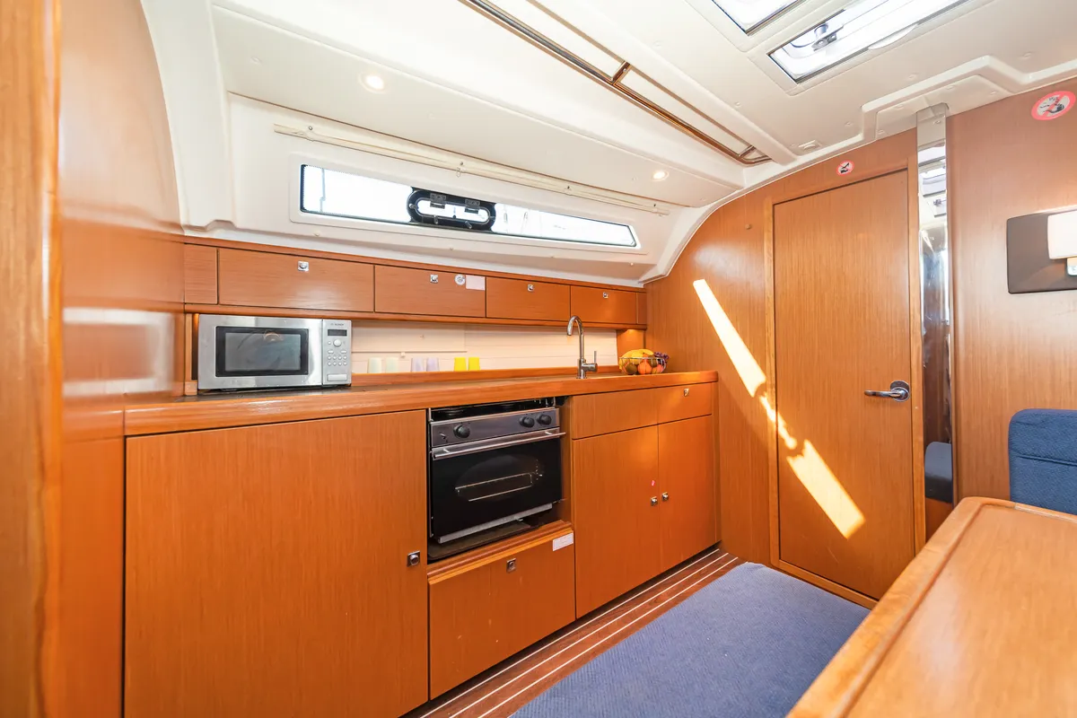 Galley of Forkys, a Bavaria Cruiser 41 sailboat at Municipal Unit of Rhodes, Greece