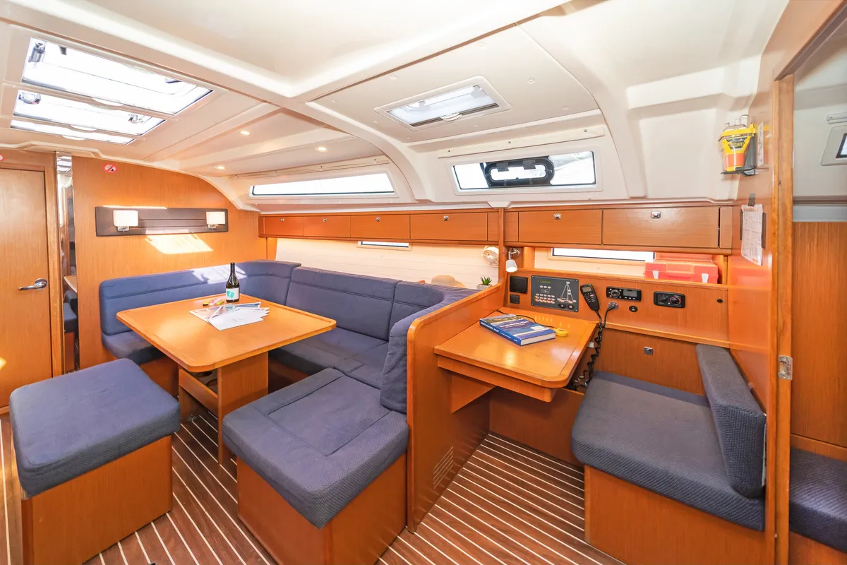 Salon of Forkys, a Bavaria Cruiser 41 sailboat at Municipal Unit of Rhodes, Greece