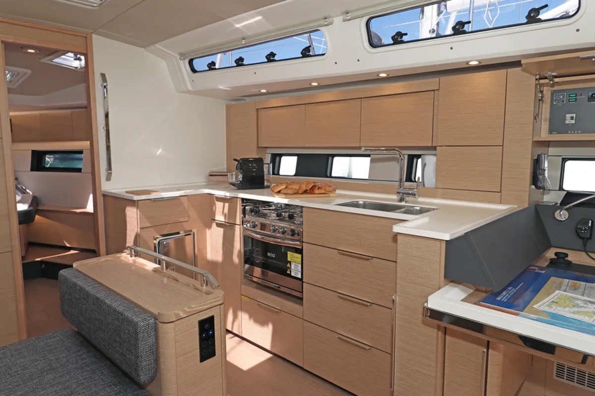 Galley of FeMi Star, a Hanse 460 sailboat at Kaštela, Croatia