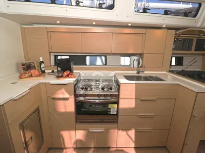 Galley of FeMi Star, a Hanse 460 sailboat at Kaštela, Croatia