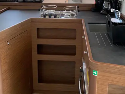 Galley of Ria III, a Lagoon 42 catamaran at Municipal Unit of Lefkada, Greece