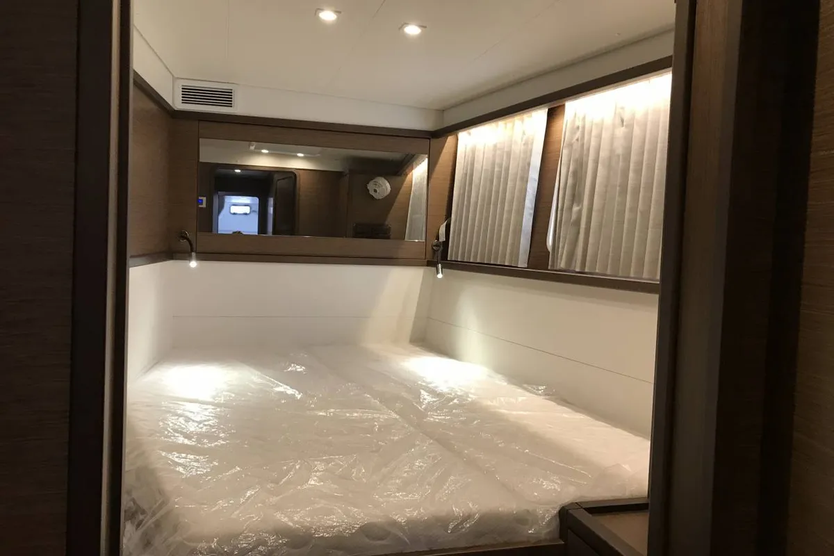 Cabin on Vertigo, a Lagoon 450 S catamaran at Roche Caiman, Seychelles