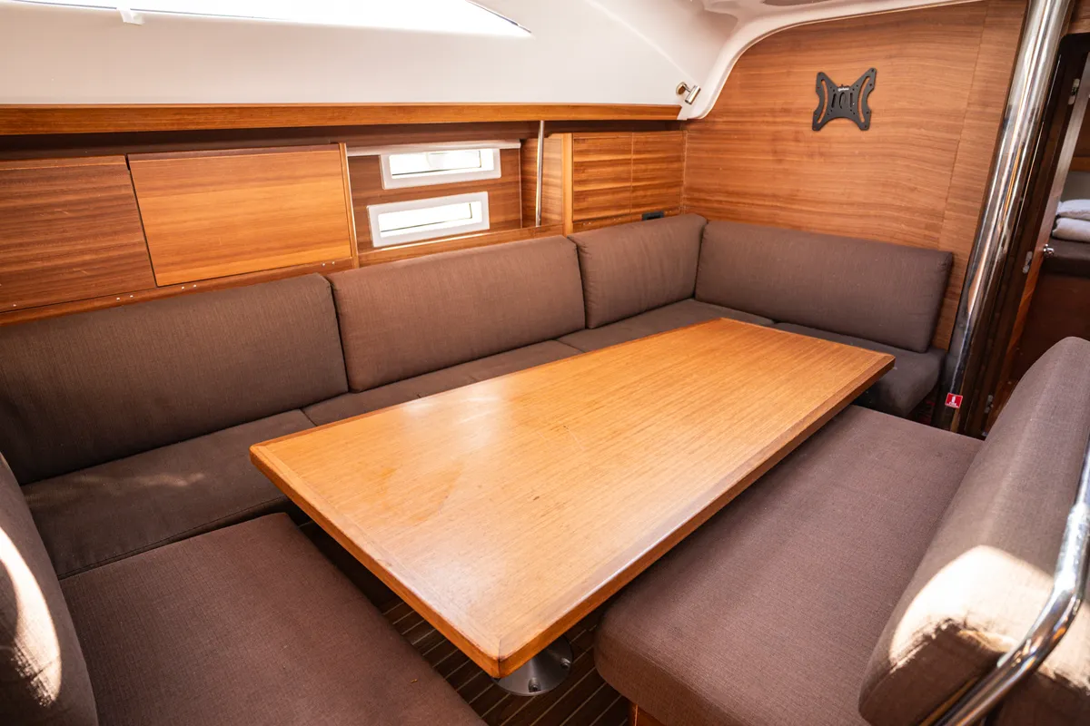 Salon of Tatiana, a Elan Impression 45.1 sailboat at Pirovac, Croatia