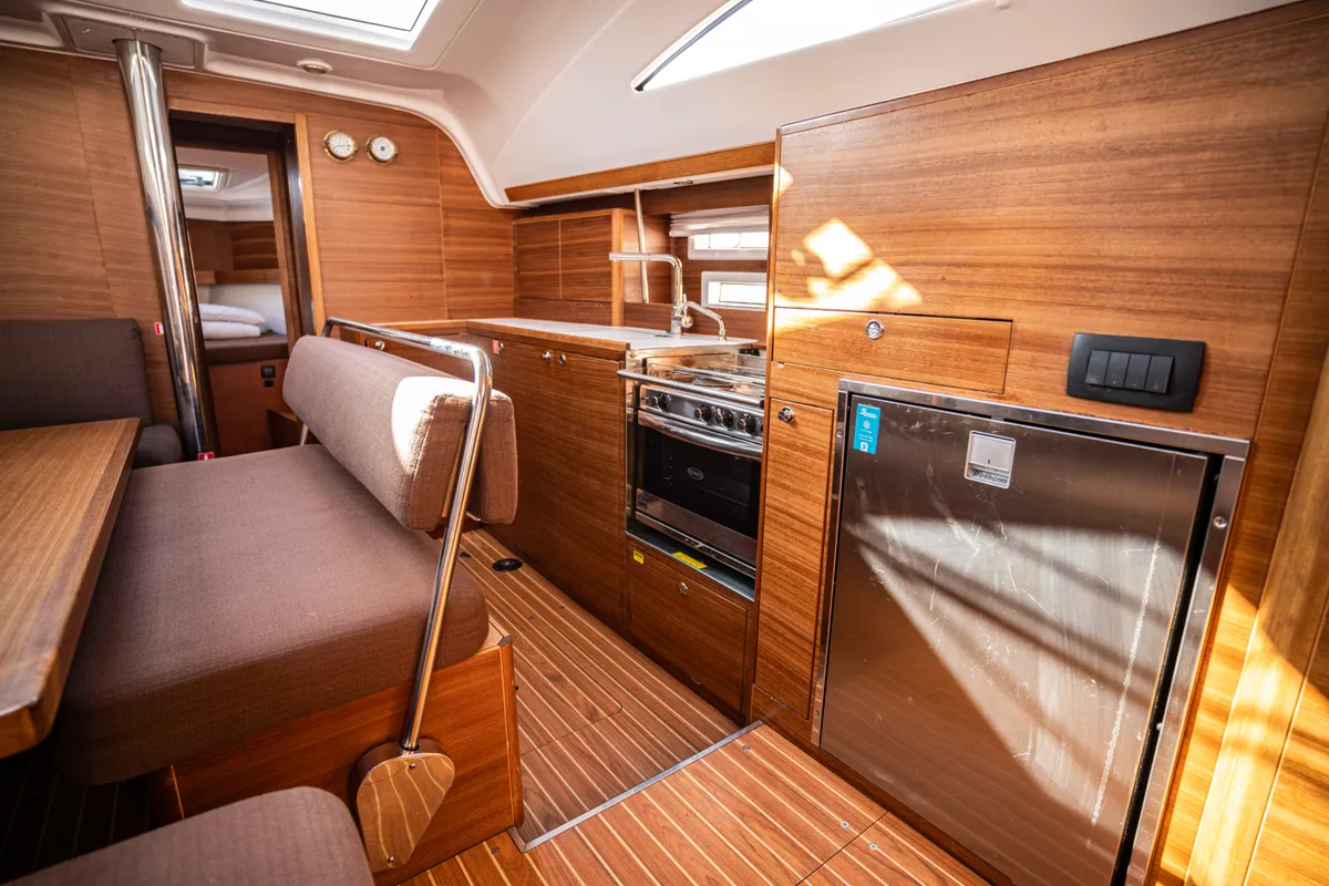 Galley of Tatiana, a Elan Impression 45.1 sailboat at Pirovac, Croatia