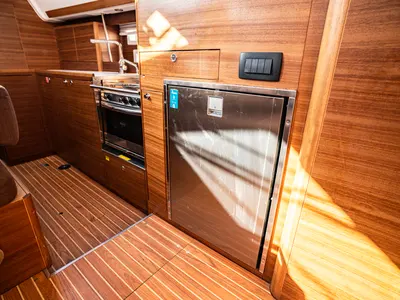 Galley of Tatiana, a Elan Impression 45.1 sailboat at Pirovac, Croatia
