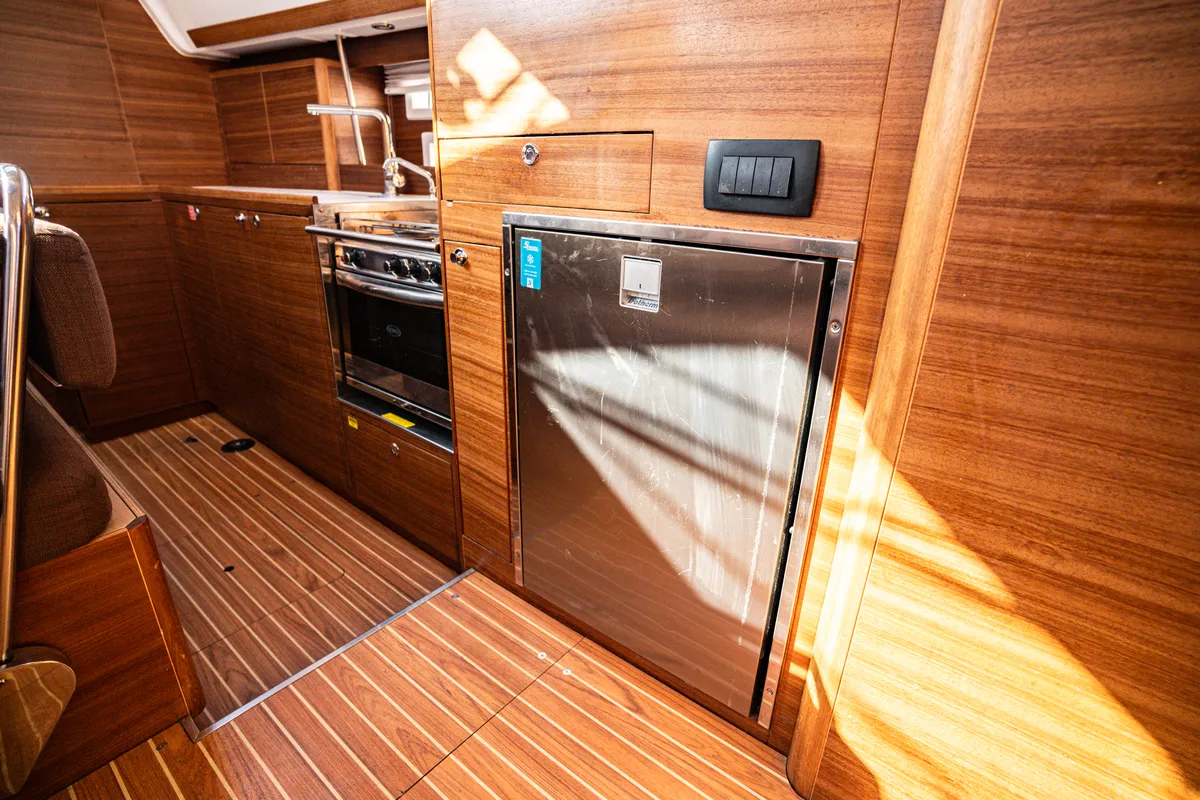 Galley of Tatiana, a Elan Impression 45.1 sailboat at Pirovac, Croatia