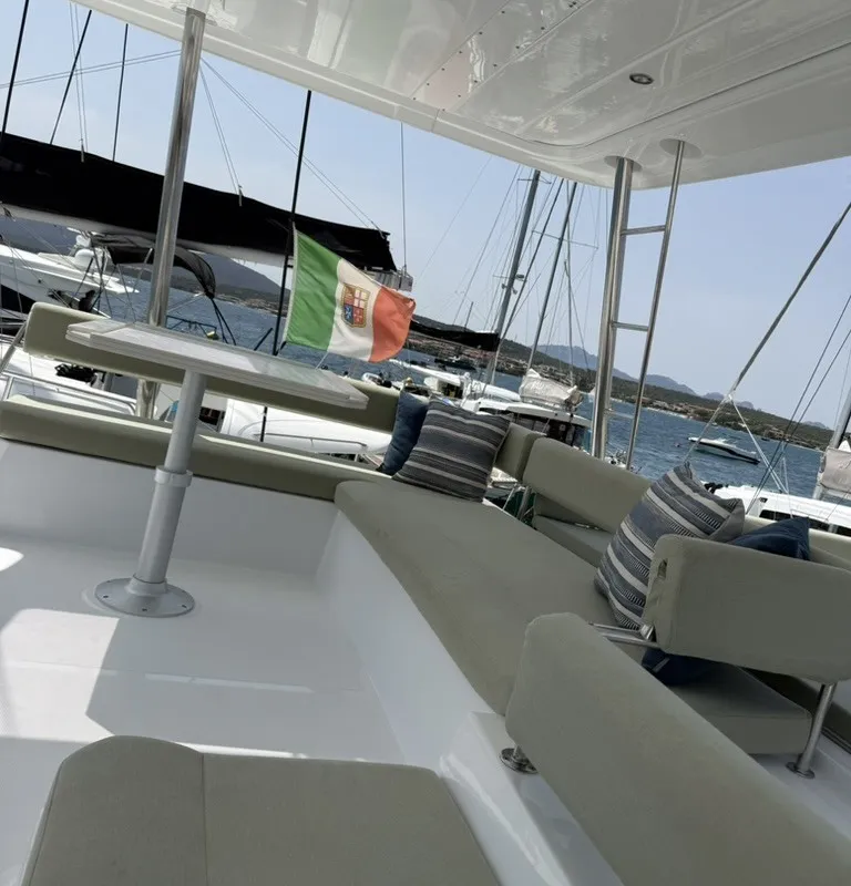 Atlantic, a Bali 4.6 catamaran at Olbia, Italy