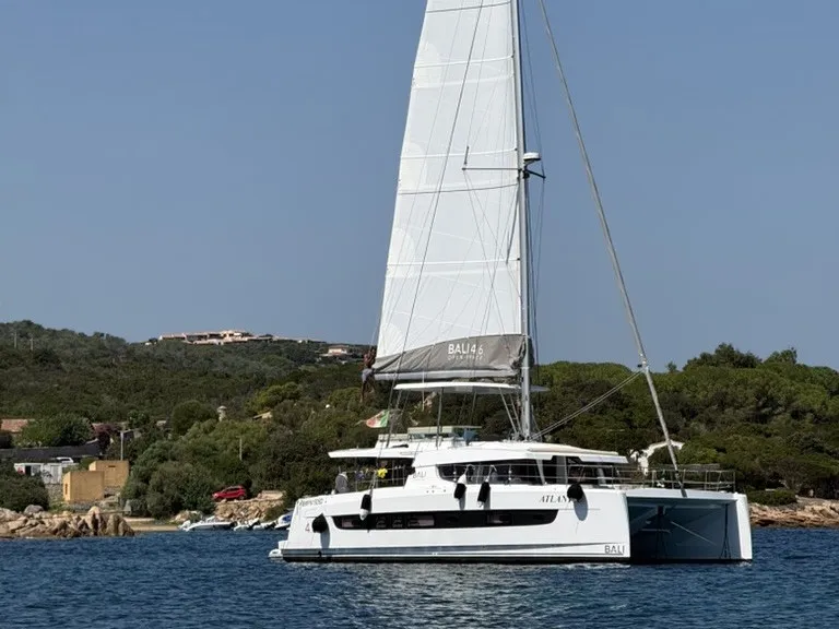 Atlantic, a Bali 4.6 catamaran at Olbia, Italy