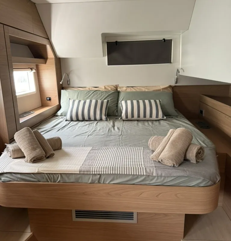 Atlantic, a Bali 4.6 catamaran at Olbia, Italy