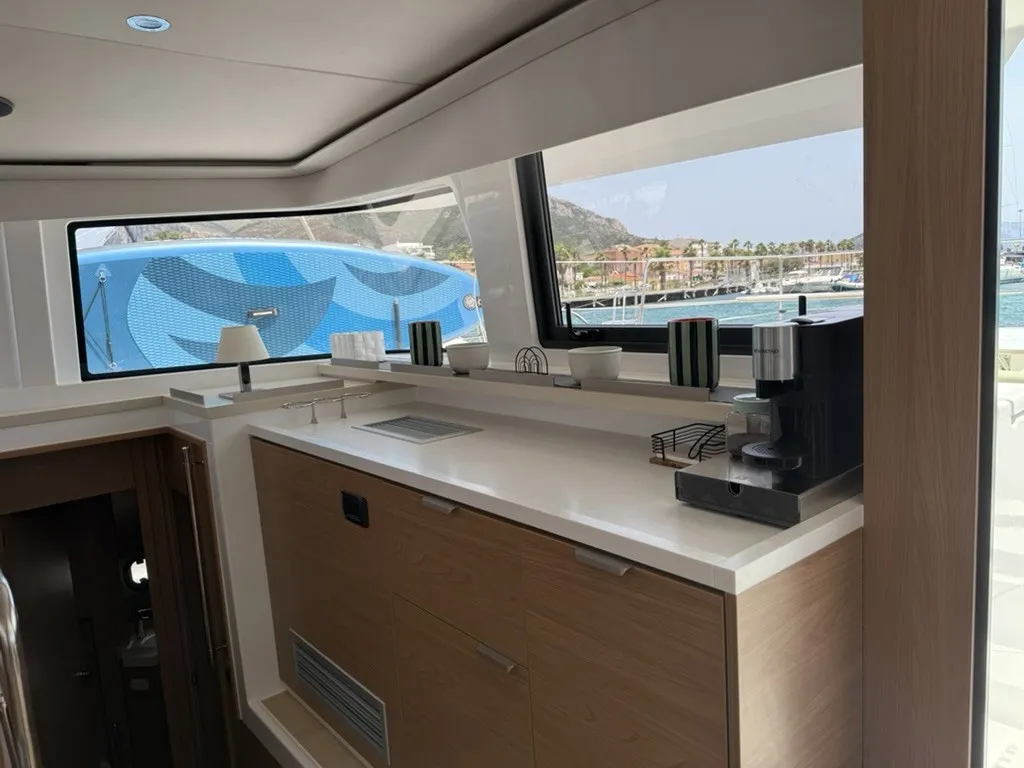 Atlantic, a Bali 4.6 catamaran at Olbia, Italy