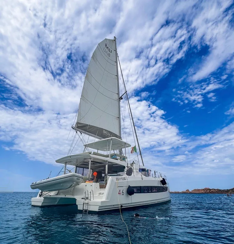 Atlantic, a Bali 4.6 catamaran at Olbia, Italy