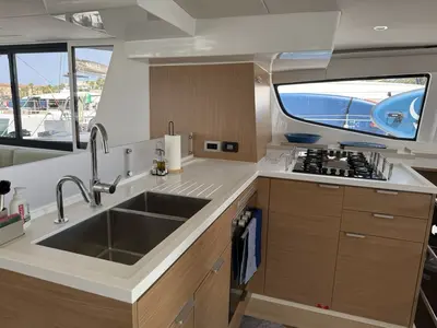 Atlantic, a Bali 4.6 catamaran at Olbia, Italy