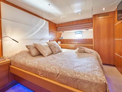 Cabin on Karisma, a Canados 86 motor yacht at Općina Baška Voda, Croatia