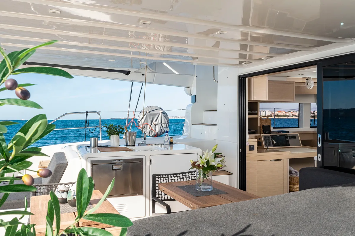 Galley of Black Caviar, a Lagoon 55 catamaran at Split, Croatia