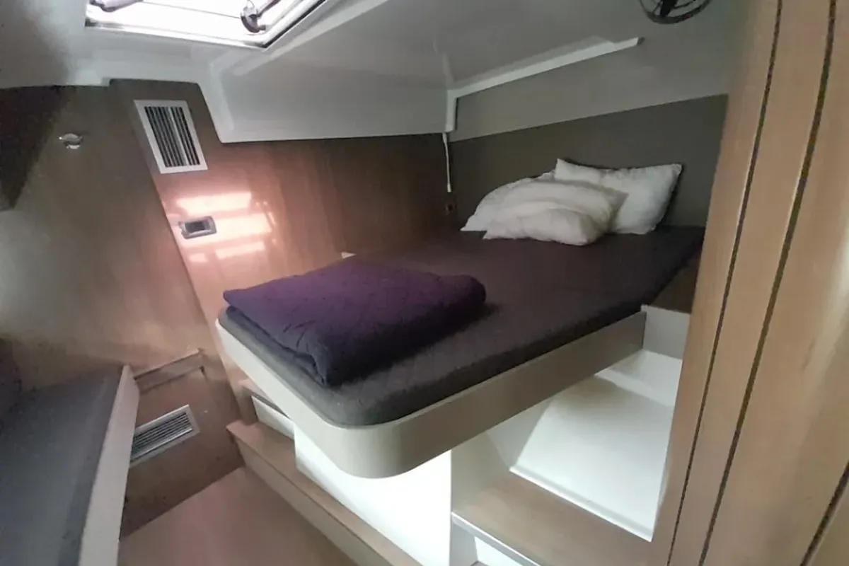 Cabin on Hermes, a Bali Catspace catamaran at Preveza, Greece