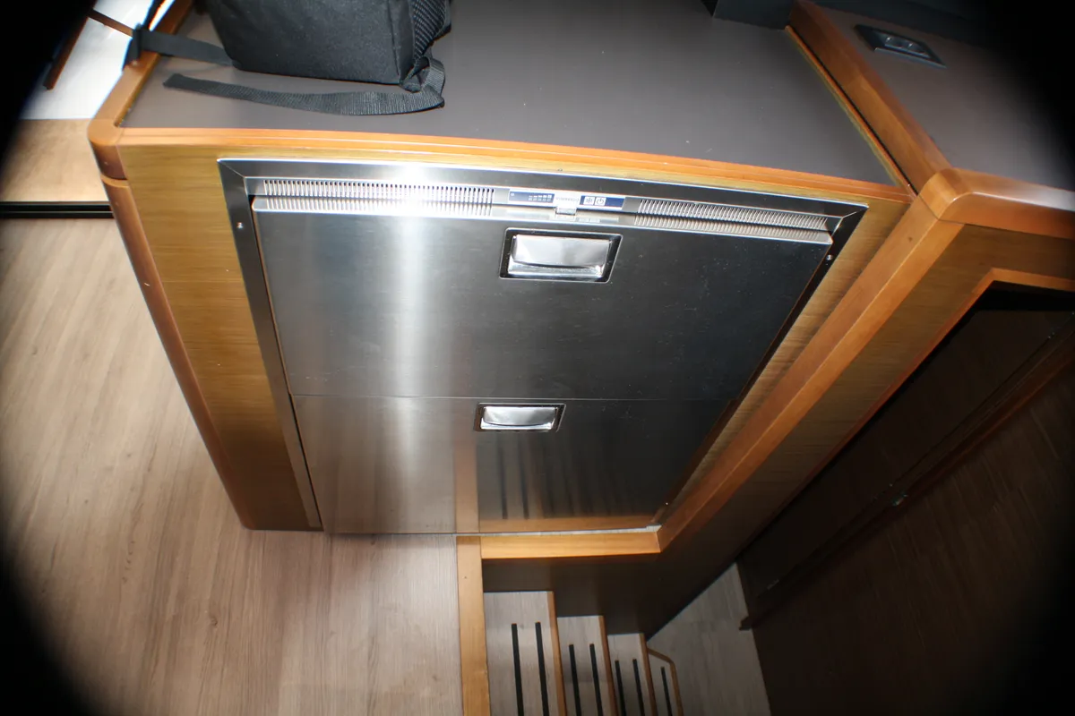 Galley of Sardinia II, a Nautitech 46 Fly catamaran at Figari, Italy
