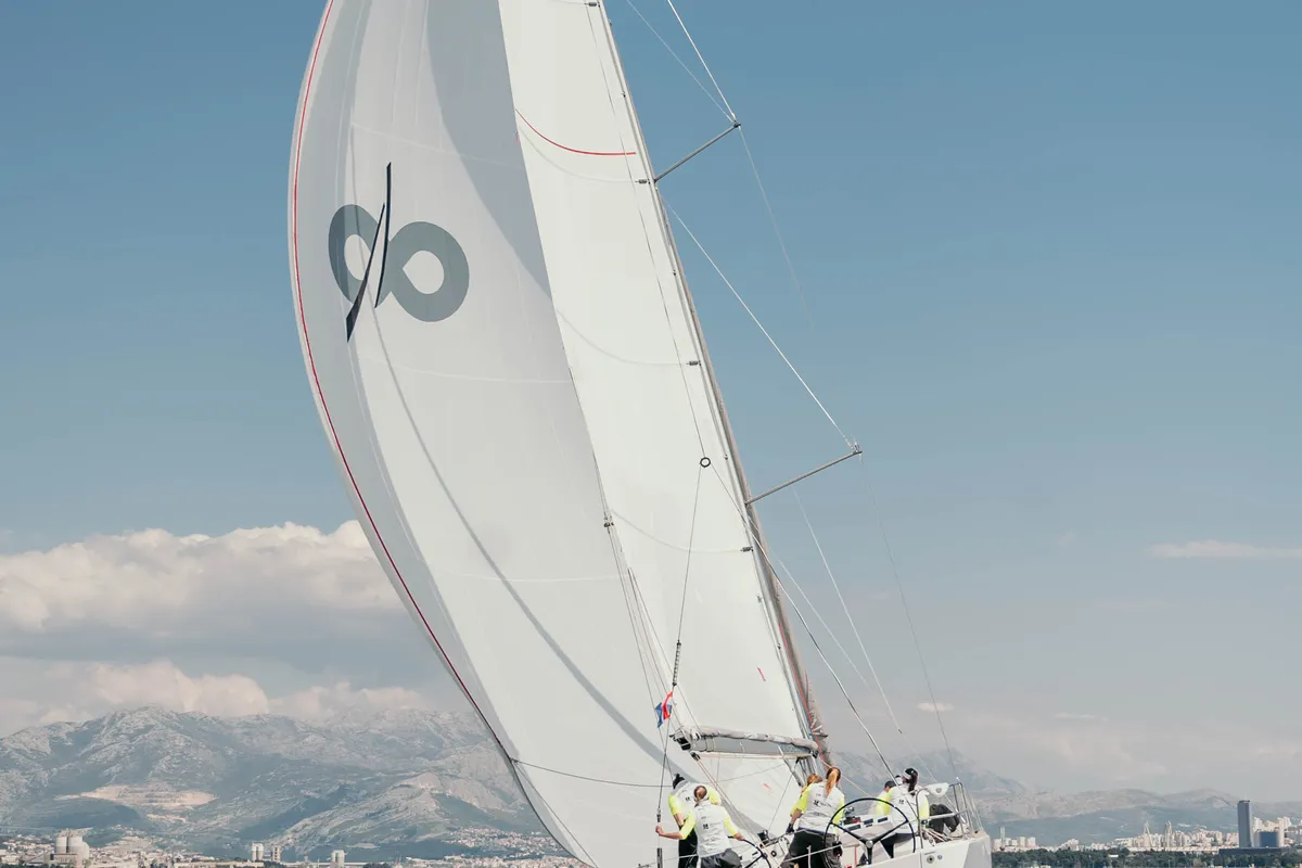 Exterior view of Flora, a AD Boats Salona 46 sailboat at Kaštela, Croatia